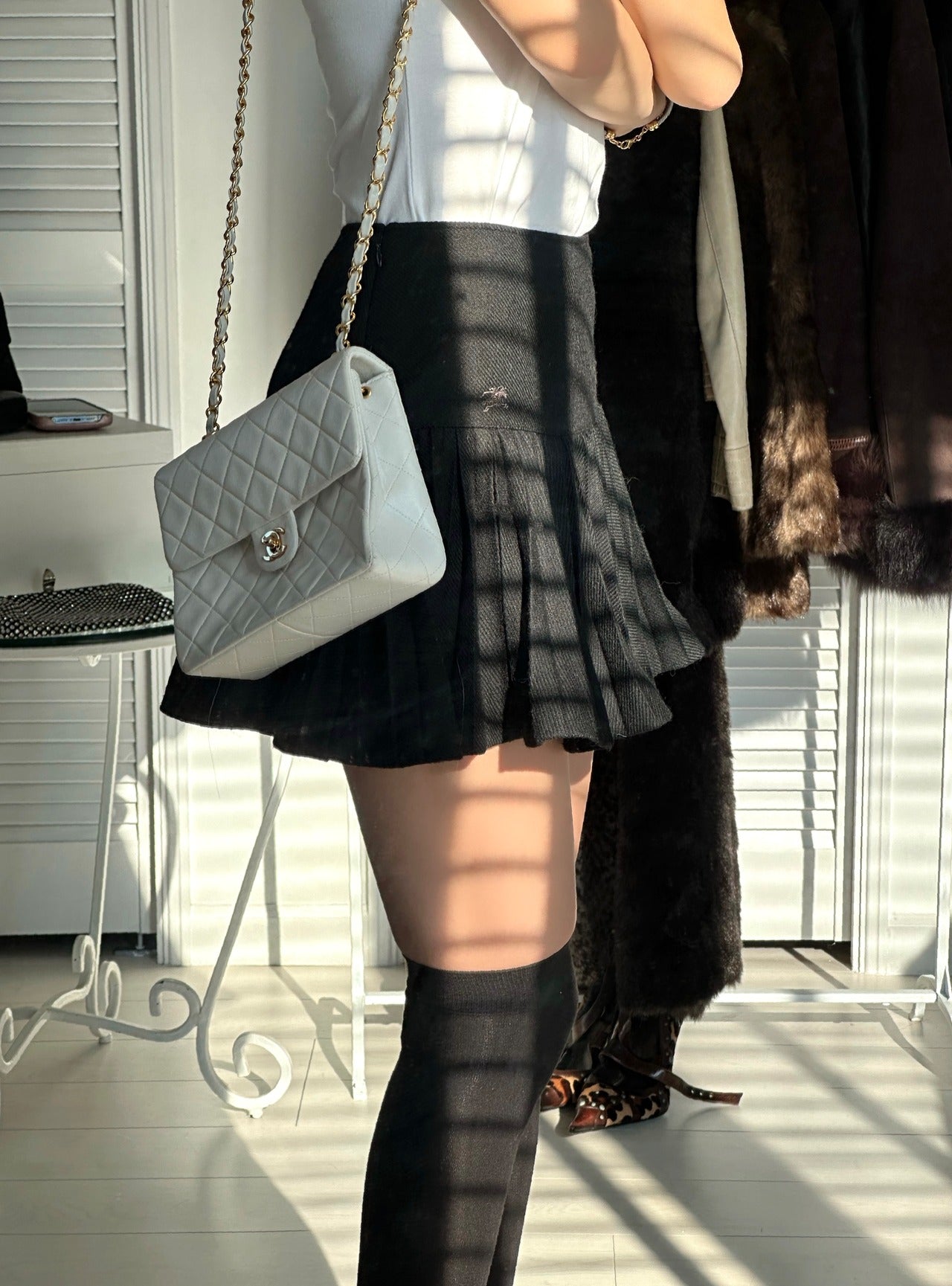 Classic Burberry pleated skirt