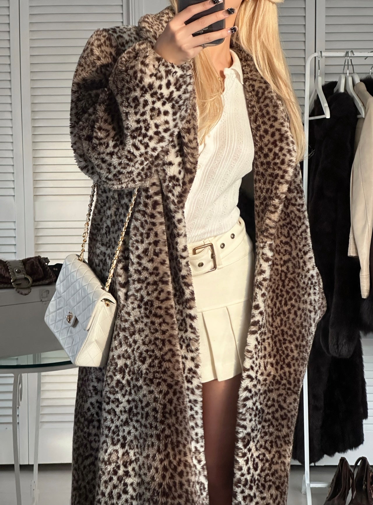 80s VINTAGE leopard coat