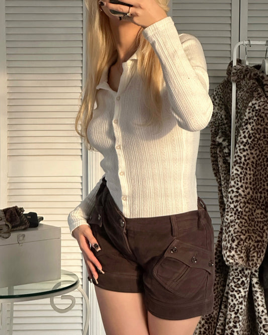 Burberry basic brown short pants