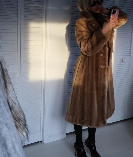 Classic long teddy faux fur coat
