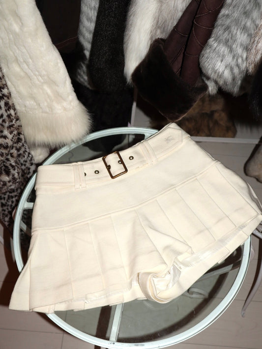 Cream white Burberry culottes